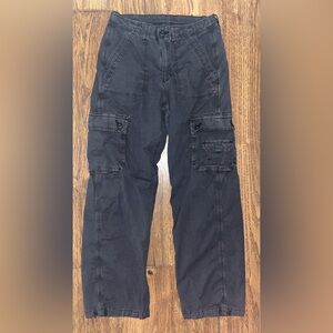 Black American Eagle cargo pants, size 6, very stretchy and comfortable.